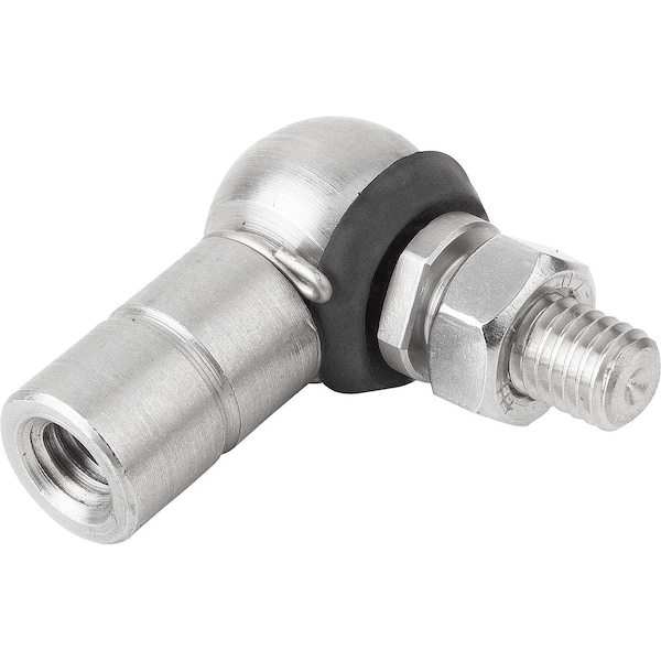 Kipp Angle Joint DIN71802 Left-Hand Thread, M08, Form:Cs W Retaining Clip, Stainless Steel 1.4305 Bright, K0734.113081 - main